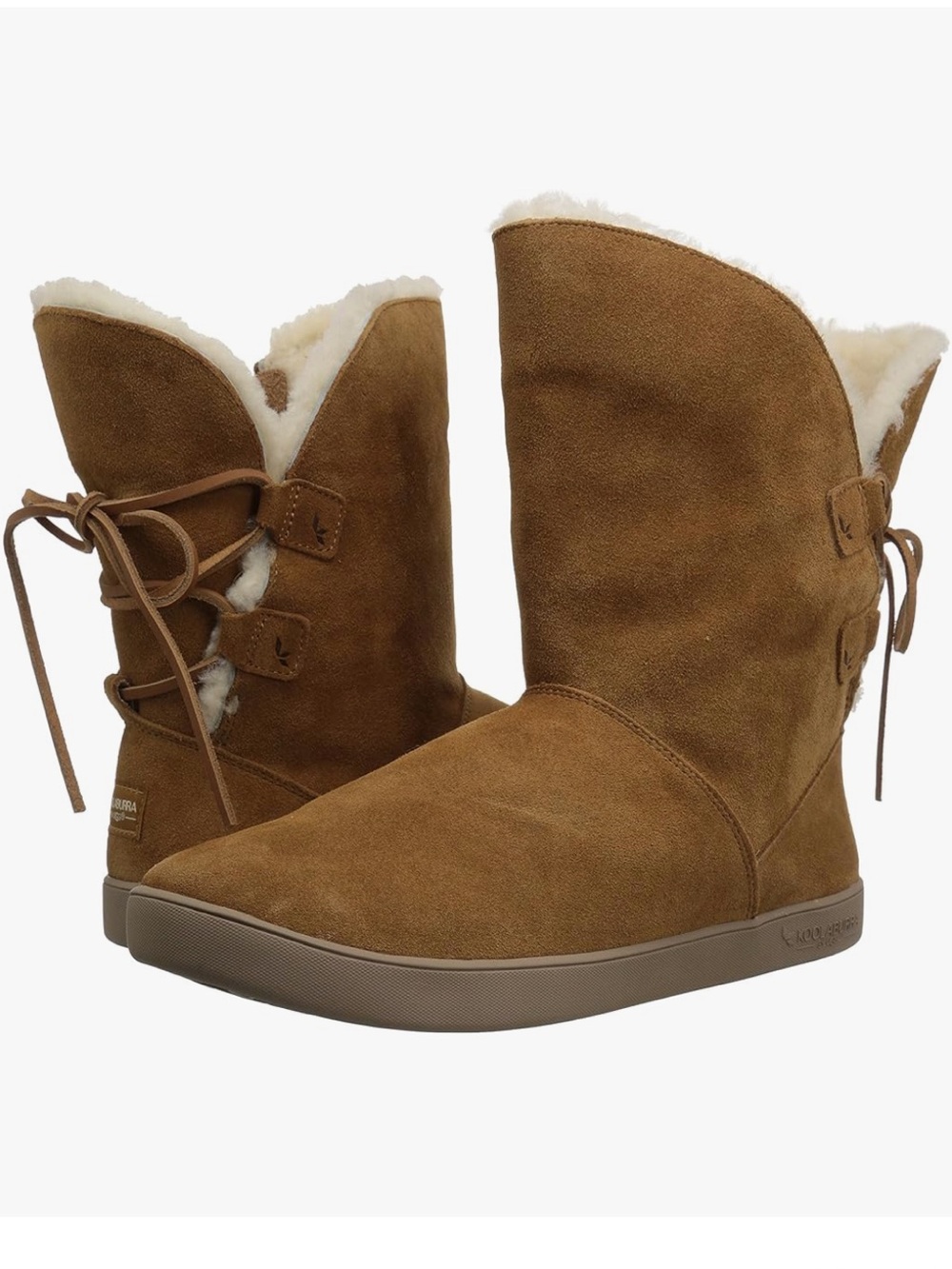 Koolaburra by UGG SHAZI Chestnut Suede Shearling Boots Size 8 1019361